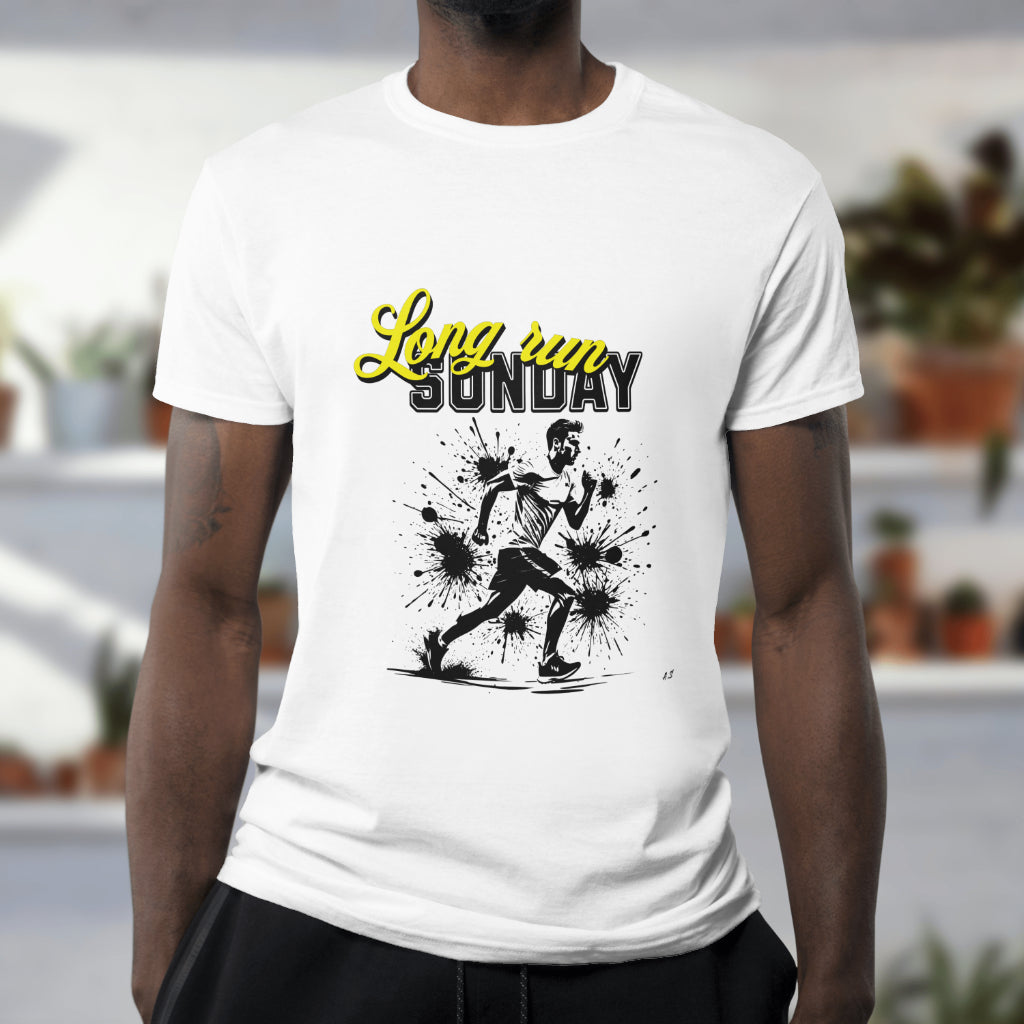 Heavyweight Cotton T-Shirt | Classic Fit Casual Wear | Everyday Essential Long Run Sunday