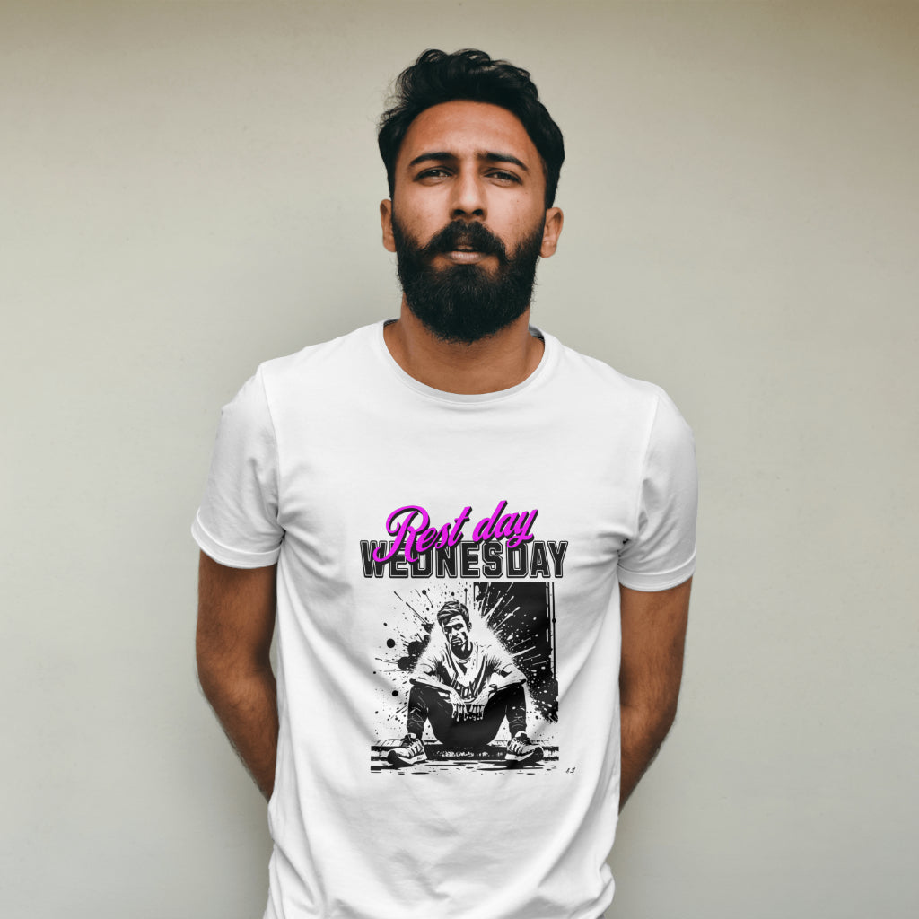 Heavyweight Cotton T-Shirt | Classic Fit Casual Wear | Everyday Essential Rest Day Wednesday